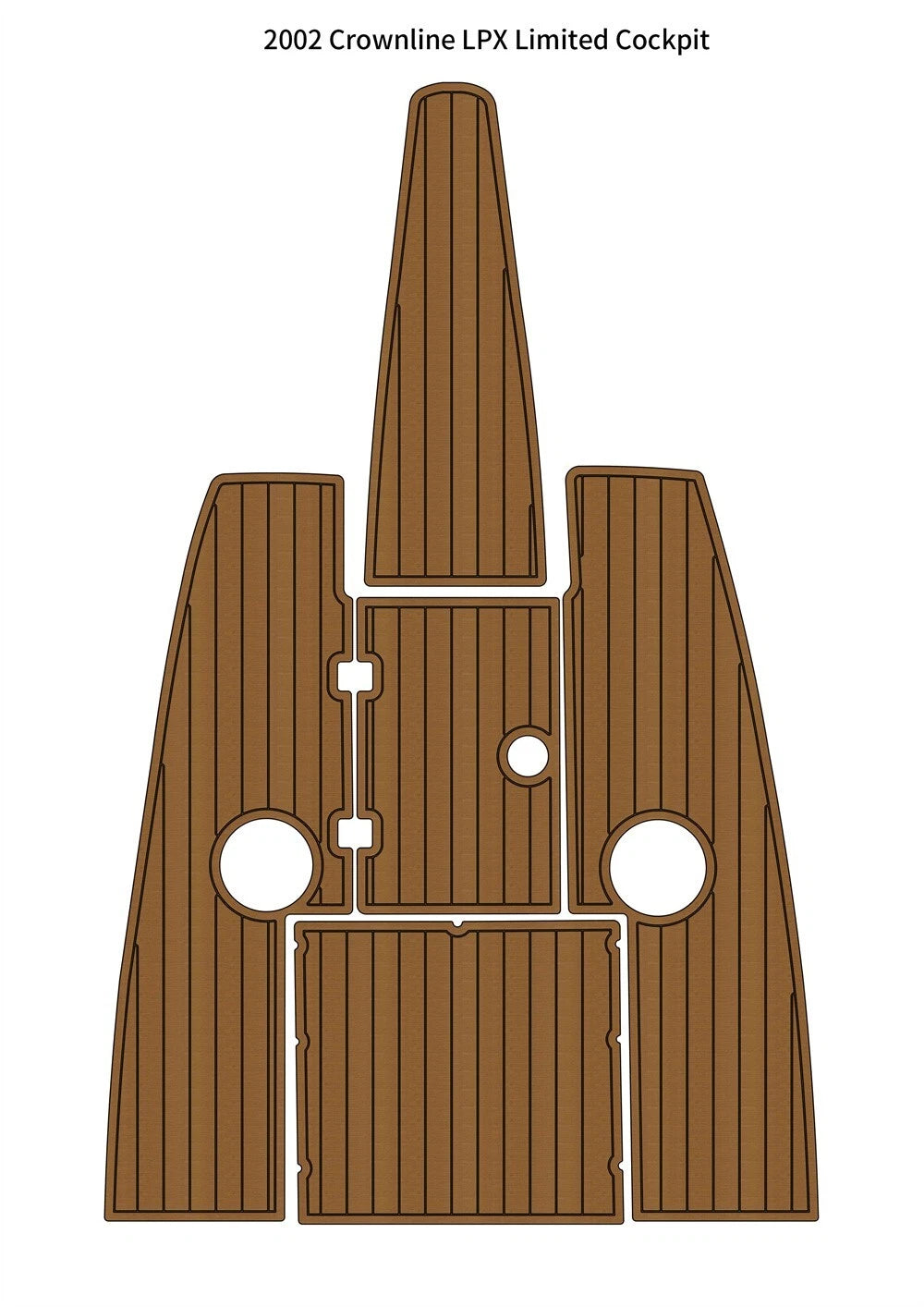 EVA Foam Faux Teak Deck Floor Pad Mat for Crownline LPX Limited (2002)