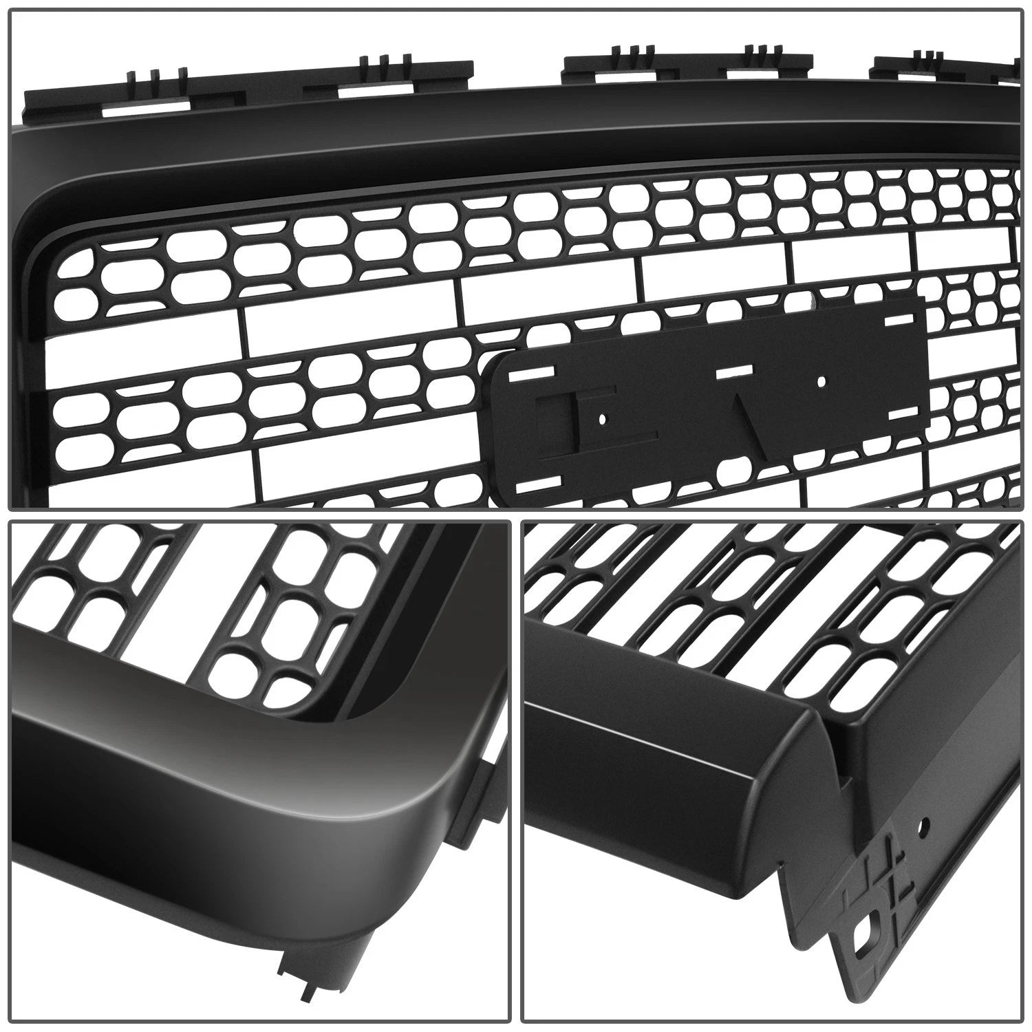 Matte Black Front Grille for GMC Sierra 1500 (2007–2013)