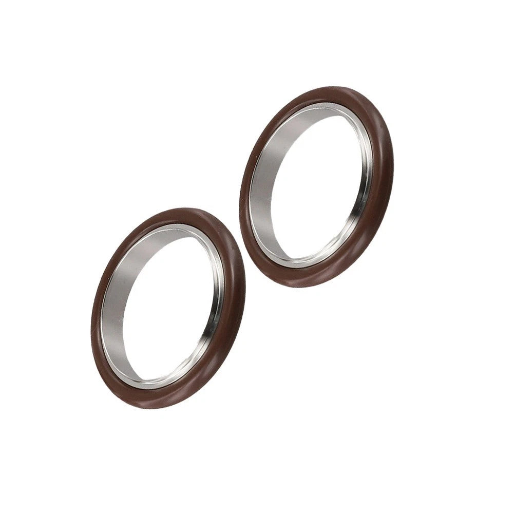 2X Stainless Steel KF40 Vacuum Center Ring for