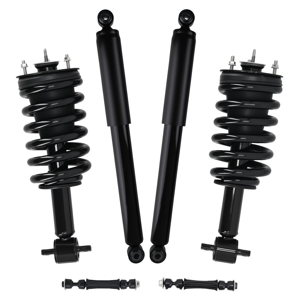 Set of 4 Front Struts Rear Shocks Sway Bar Links for Silverado Sierra 1500 (2014–2018)