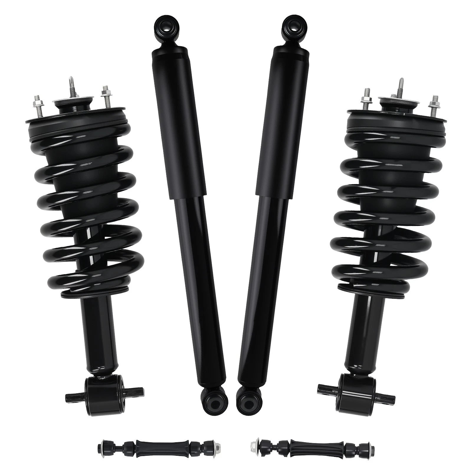Set of 4 Front Struts Rear Shocks Sway Bar Links for Silverado Sierra 1500 (2014–2018)