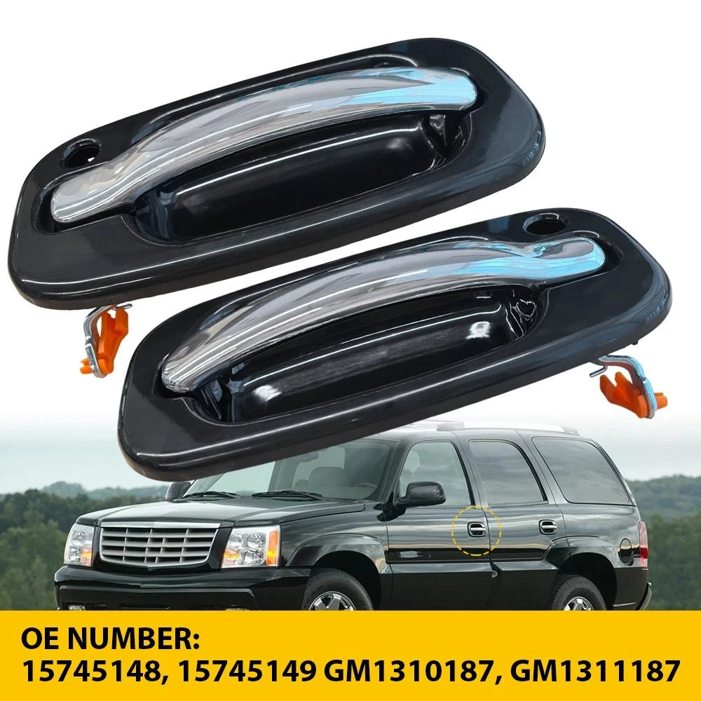 2pcs Front Outer Door Handle for Chevy Silverado Tahoe Cadillac Escalade (1999–2006)