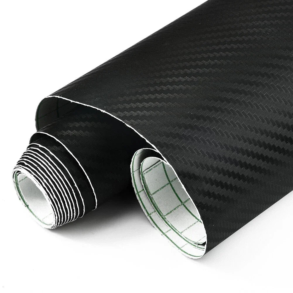 Car Exterior 3D Matt Black Carbon Fiber Vinyl Film Sticker Decal
