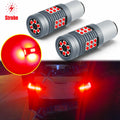2x 1157 LED Red Strobe Flashing Brake Tail Light Bulbs (Universal)