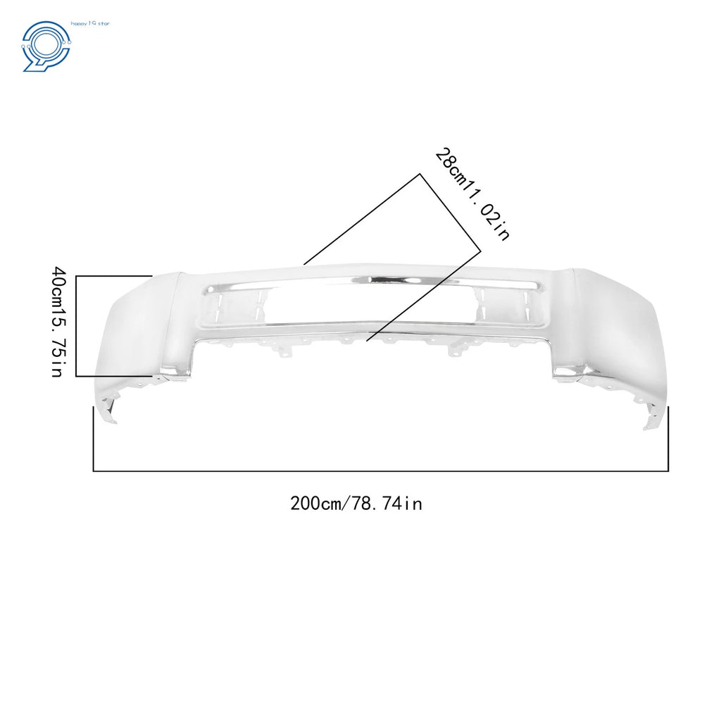 Chrome Split-Type Front Bumper for Chevy Silverado 2500 3500 (2015-2019)