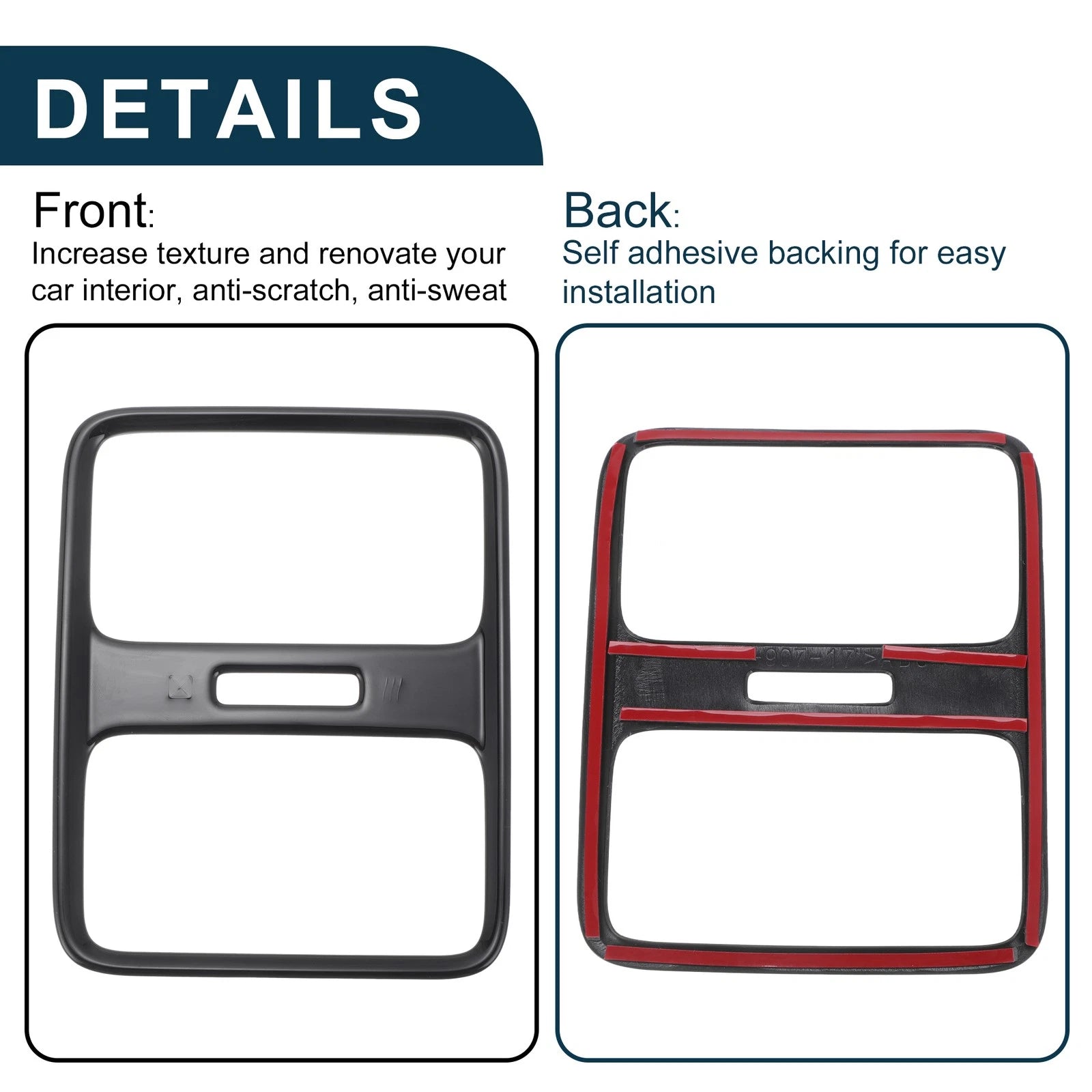 Rear Air Conditioner Panel Cover for Honda Vezel (2014–2021) Black