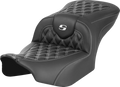 SADDLEMEN RoadSofa Seat for Motorcycle (without Backrest, Carbon Fiber)