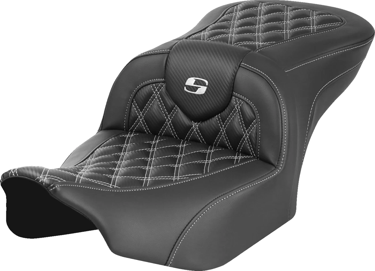 SADDLEMEN RoadSofa Seat for Motorcycle (without Backrest, Carbon Fiber)