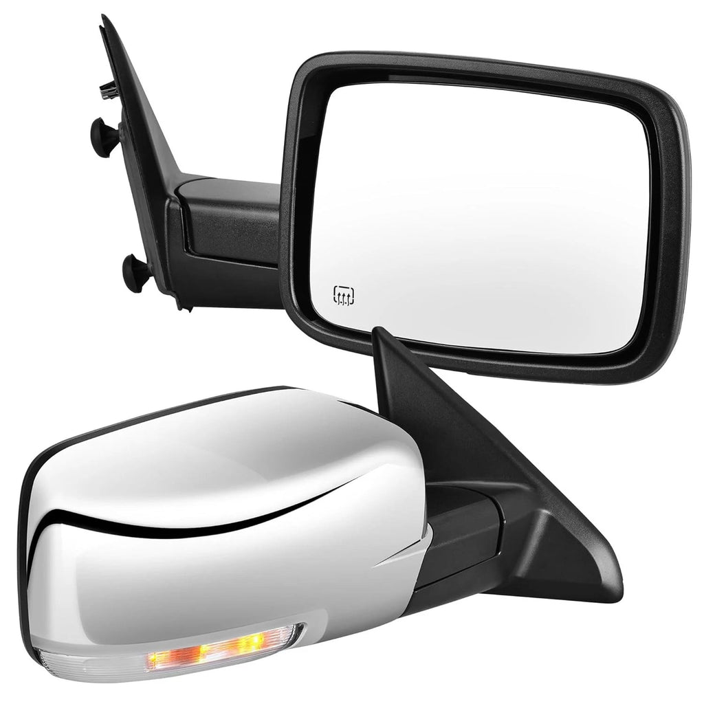 Pair of Power Heated Side Mirrors for Dodge Ram 1500 (2009–2012)