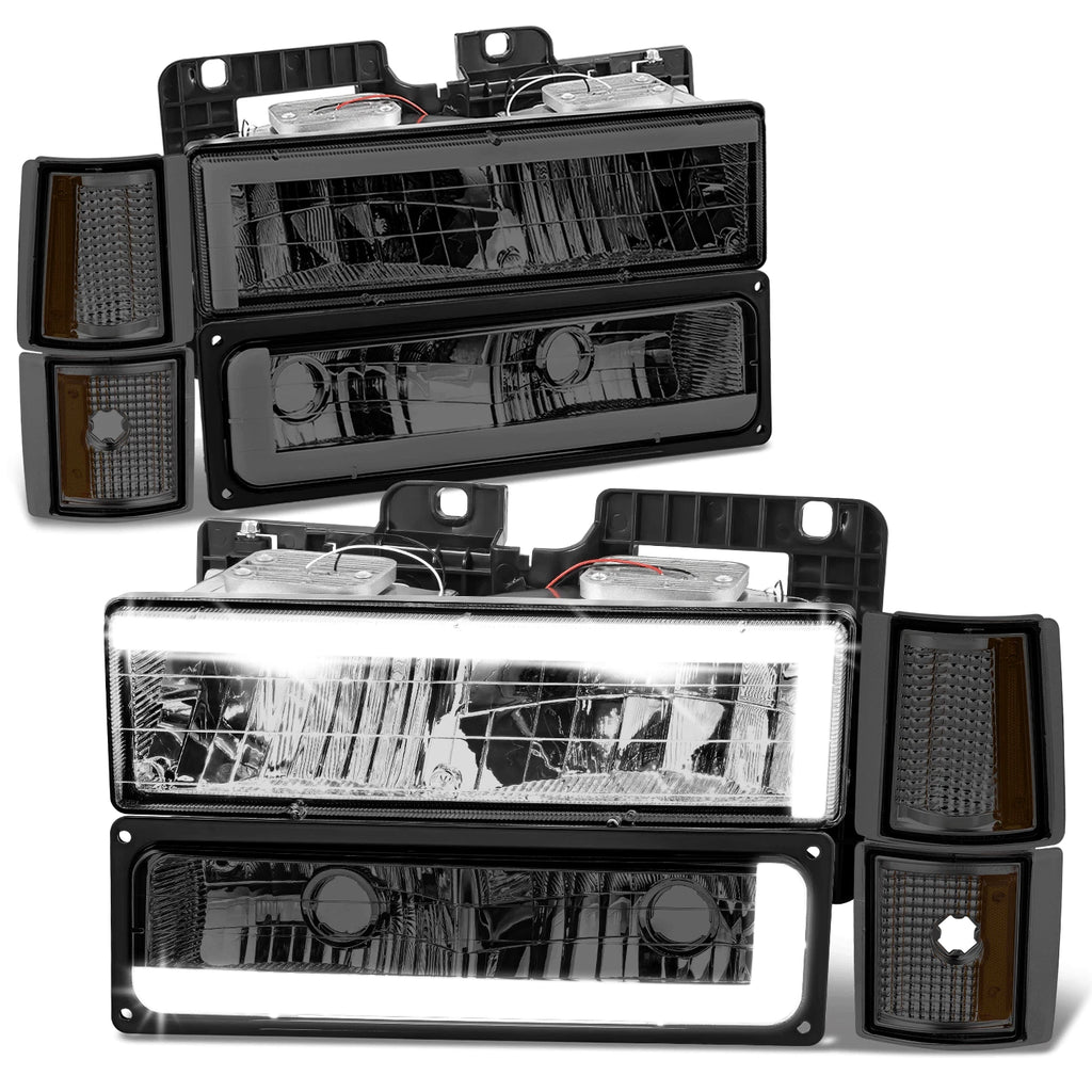 C-LED DRL Headlight + Signal + Amber Corner Lamp for GMC C/K 1500-3500 (1994–2000)