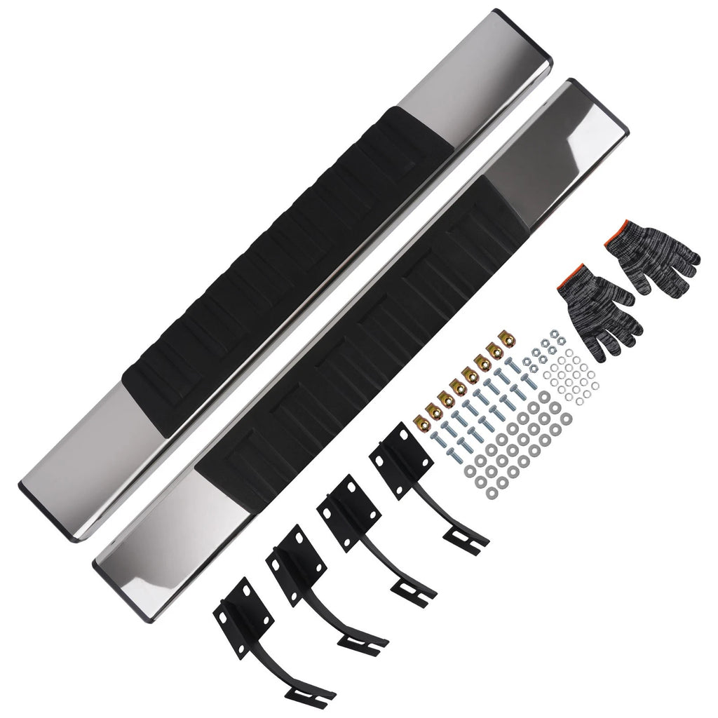 Nerf Bars Side Step Running Board for Ford F-250 (1999–2016) Non-Slip 6" Black