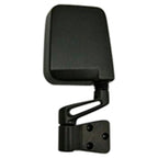 Black Matte Passenger Side Manual Door Mirror for 1987-1995 Jeep Wrangler