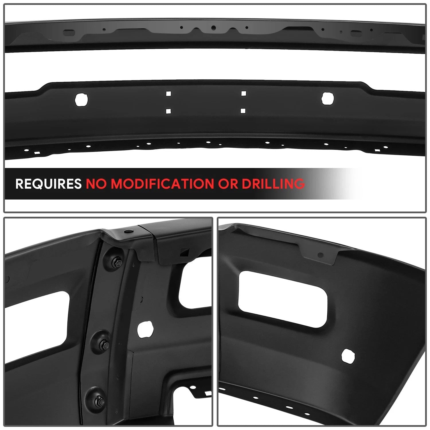 Front Bumper Face Bar for Dodge Ram 2500 3500 (2010–2018) w/ Fog Light Holes