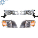 Set of 2 Headlight & Corner Parking Lights for Toyota Corolla (1998–2000)
