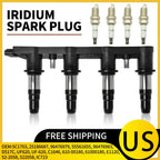 Set of 4 Ignition Coils & Spark Plugs for Chevrolet Cruze Sonic Aveo5 Pontiac G3 UF620