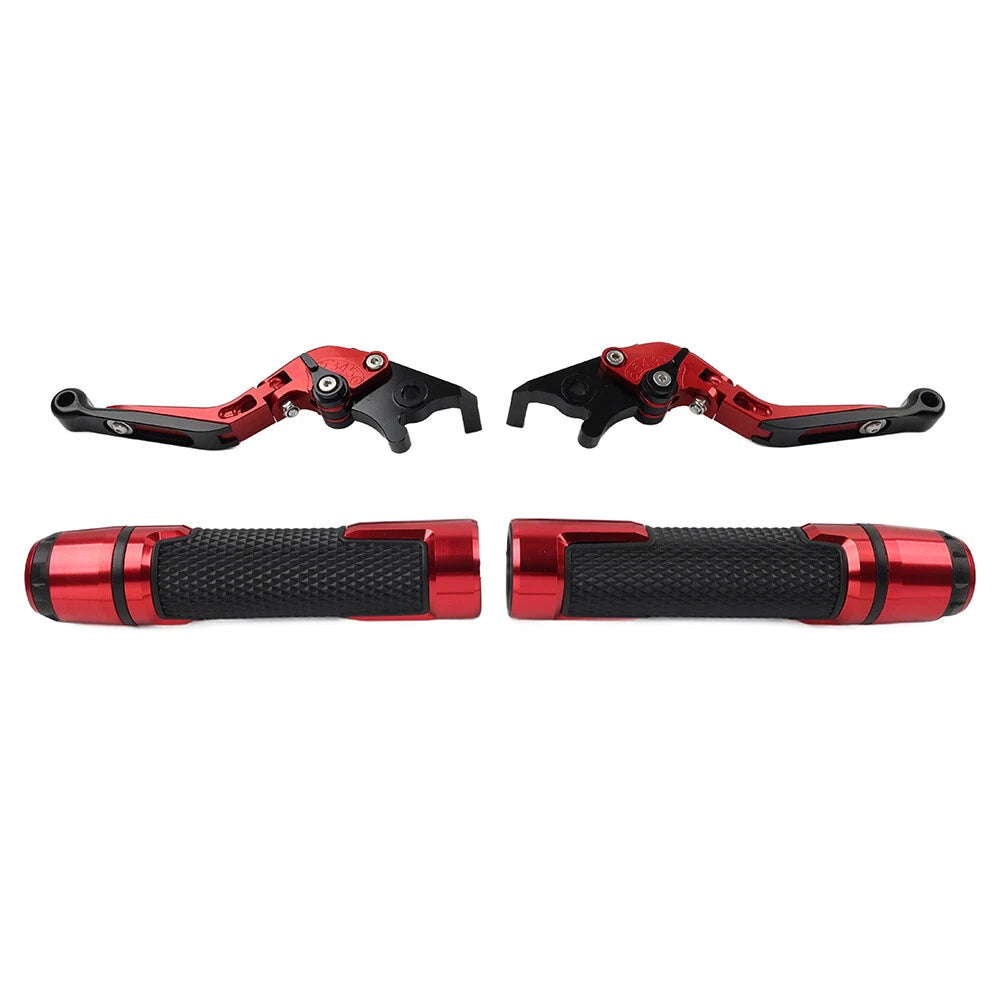Set of 2 Red Extendable Brake Clutch Levers for BMW F650GS (2002–2007)