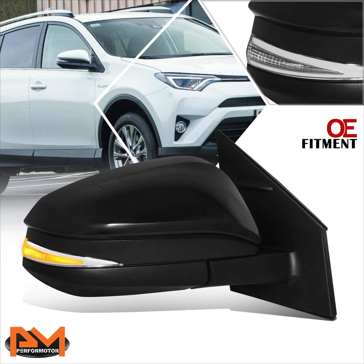 Power Heated Signal Side View Mirror Right for Toyota RAV4 (2016–2018)