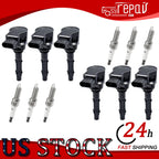 6X Ignition Coils & 6X Spark Plugs for Mercedes-Benz E350 (2006) UF535