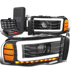 LED DRL Tube Projector Headlights for Dodge Ram (2002–2005)