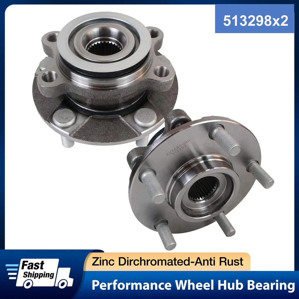 2x Front Wheel Hub and Bearing for Nissan Rogue (2014–2015) & Sentra (2008–2012)