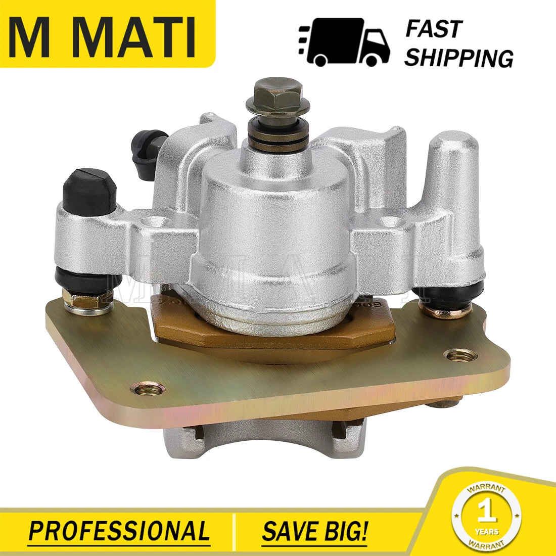 Rear Brake Caliper W/Pads for Yamaha Kodiak 450 YFM450FA YFM450FAH (2003–2004)