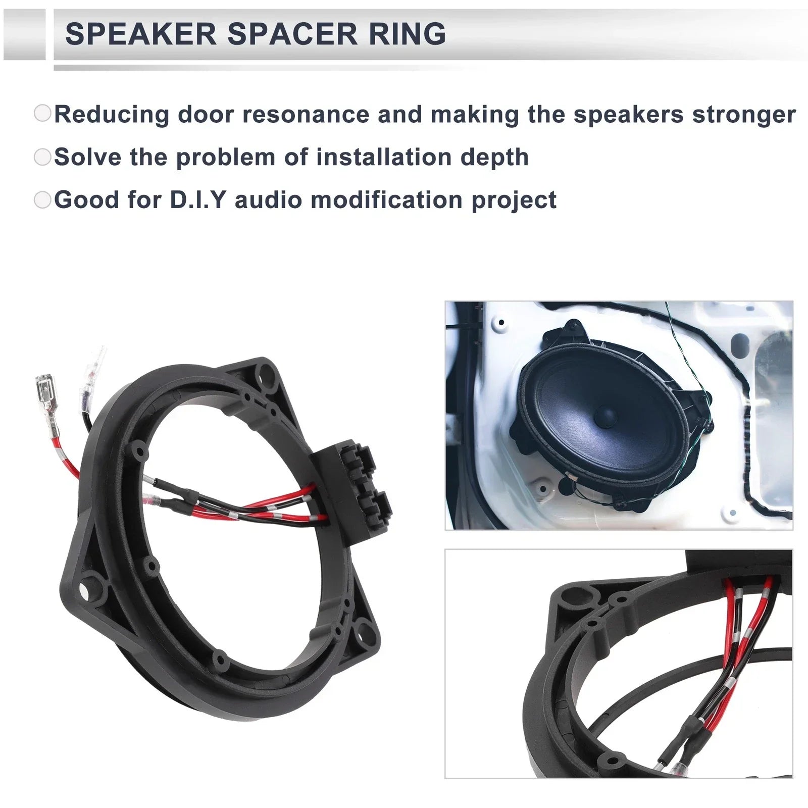3.5in Spacer Ring Midrange Speaker Space Adaptor for BMW