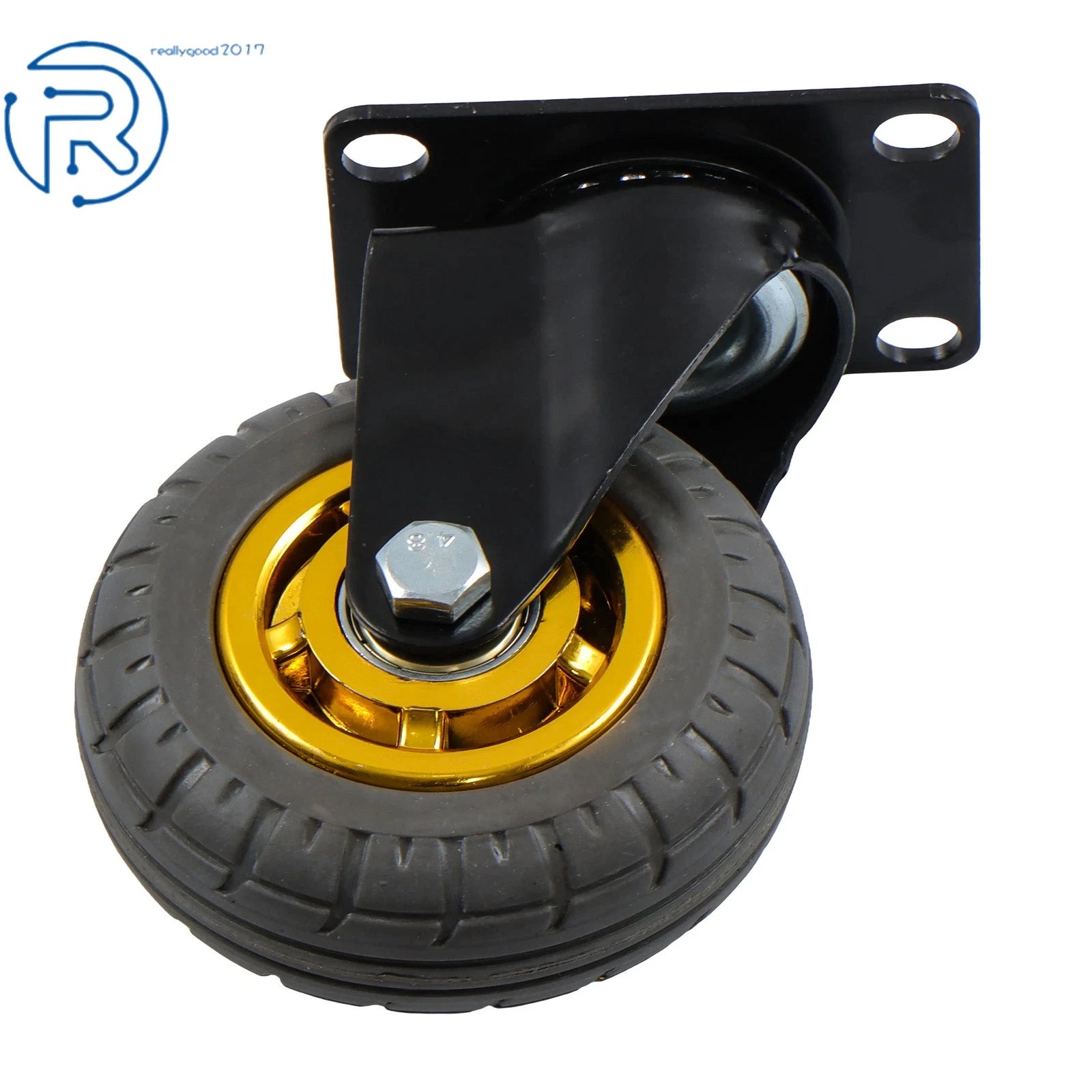 Set of 4 Heavy Duty 4" Rubber Casters for Smooth 360° Movement
