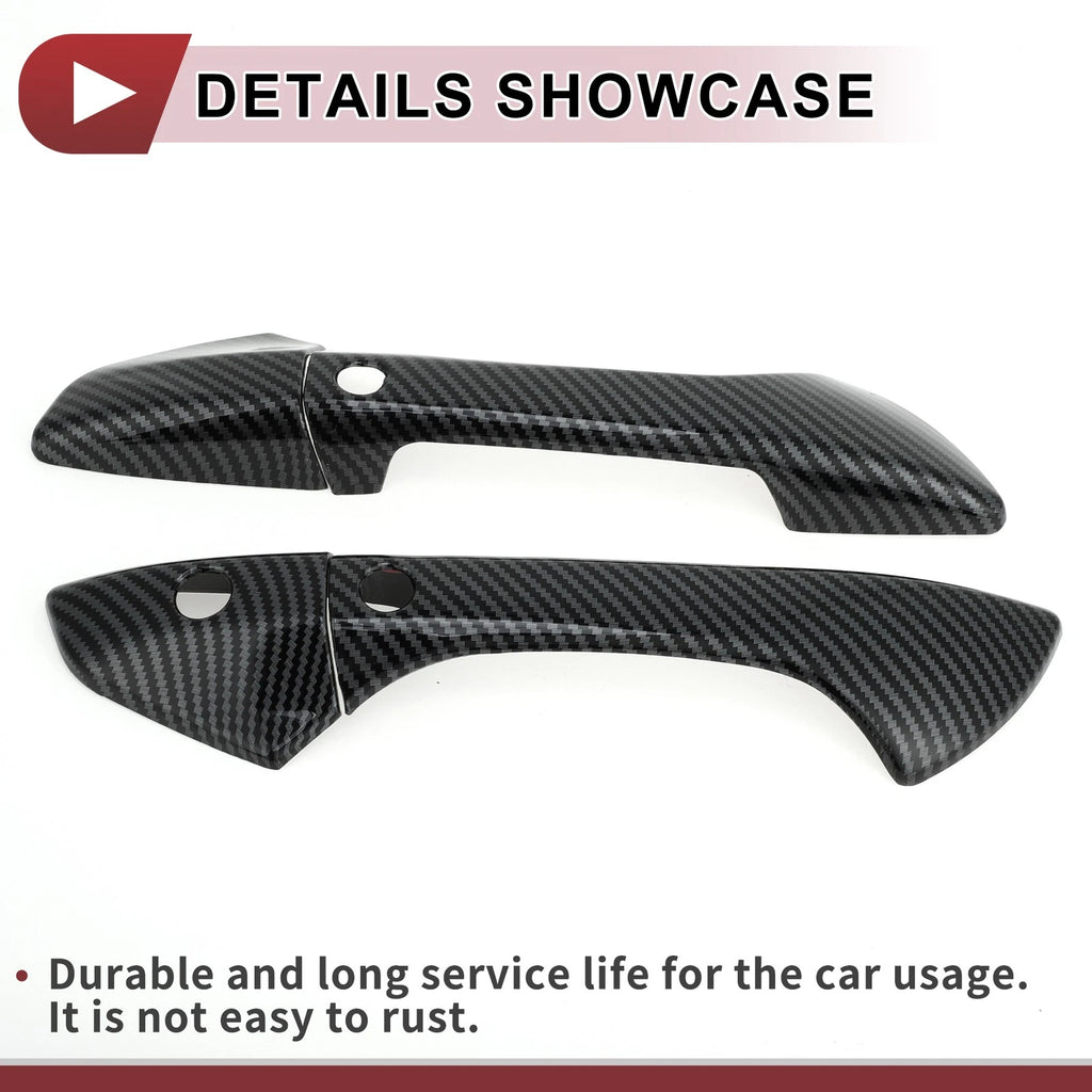 Set of 4 Car Door Handle Covers for Honda Accord (2008–2012) Black ABS