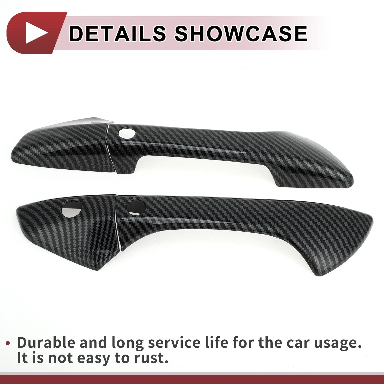 Set of 4 Car Door Handle Covers for Honda Accord (2008–2012) Black ABS
