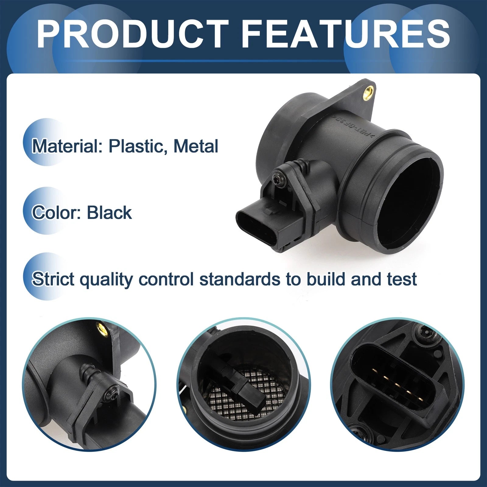 Mass Air Flow Sensor Assembly MAF No. 06A906461T for Volkswagen Jetta (2005)