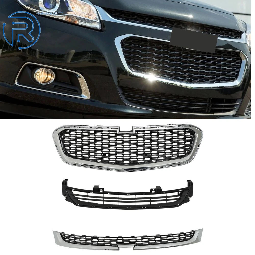 Set of 3 Mesh Grilles for Chevy Malibu (2014–2016)