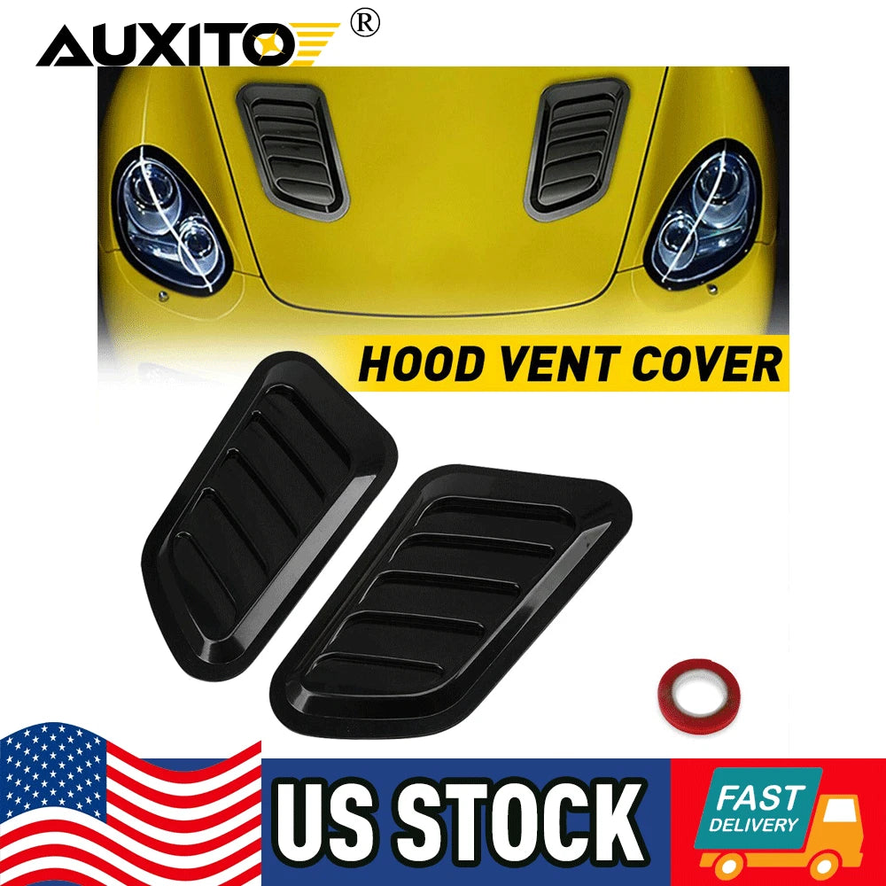 2X Air Flow Intake Hood Scoop Vent Cover for Universal Cars