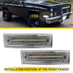 LED Front Side Marker Lights Kit for Chevy K5 Blazer Suburban (1981–1991)