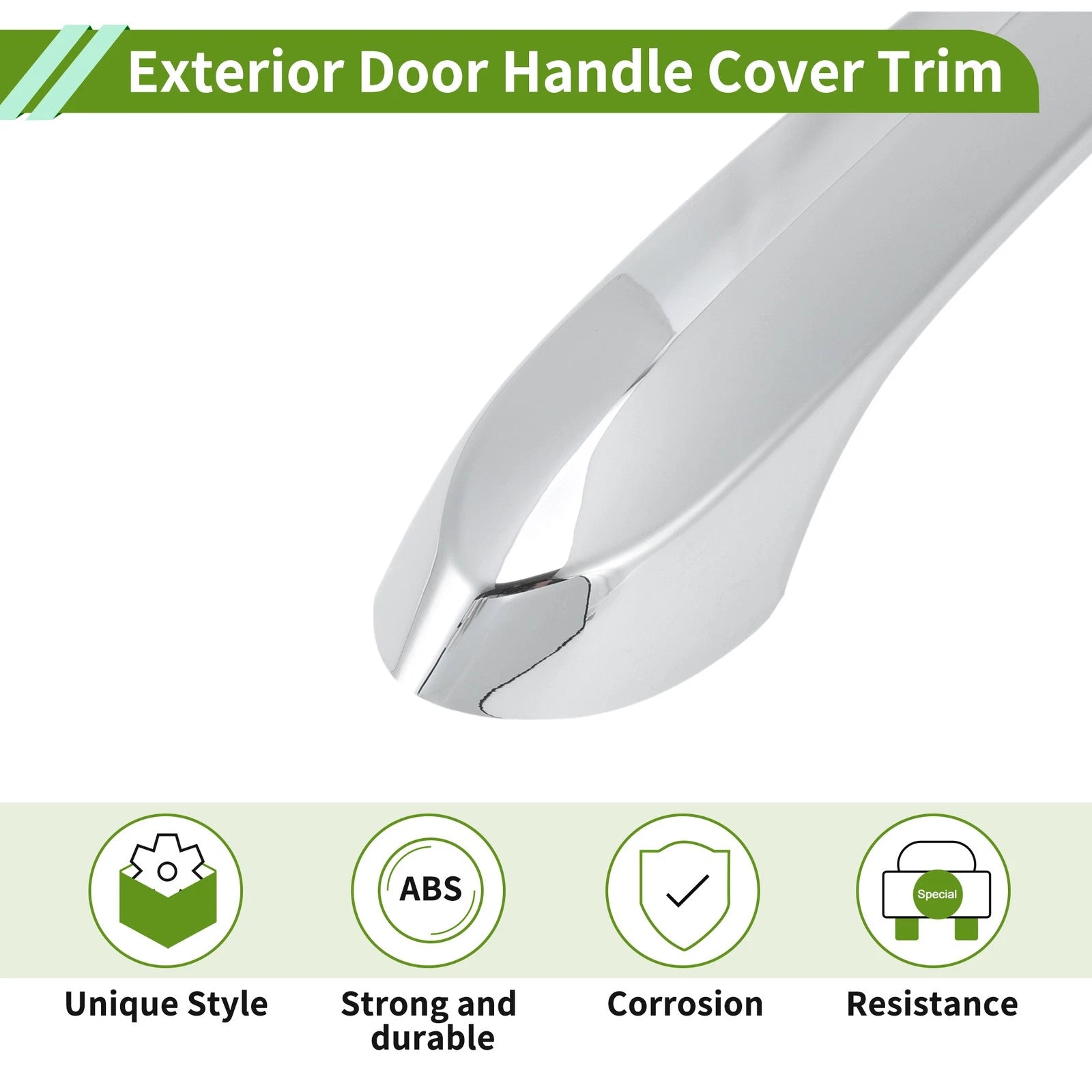 Exterior Door Handle Cover Trim for BMW X3 (2018–2022) Silver Tone