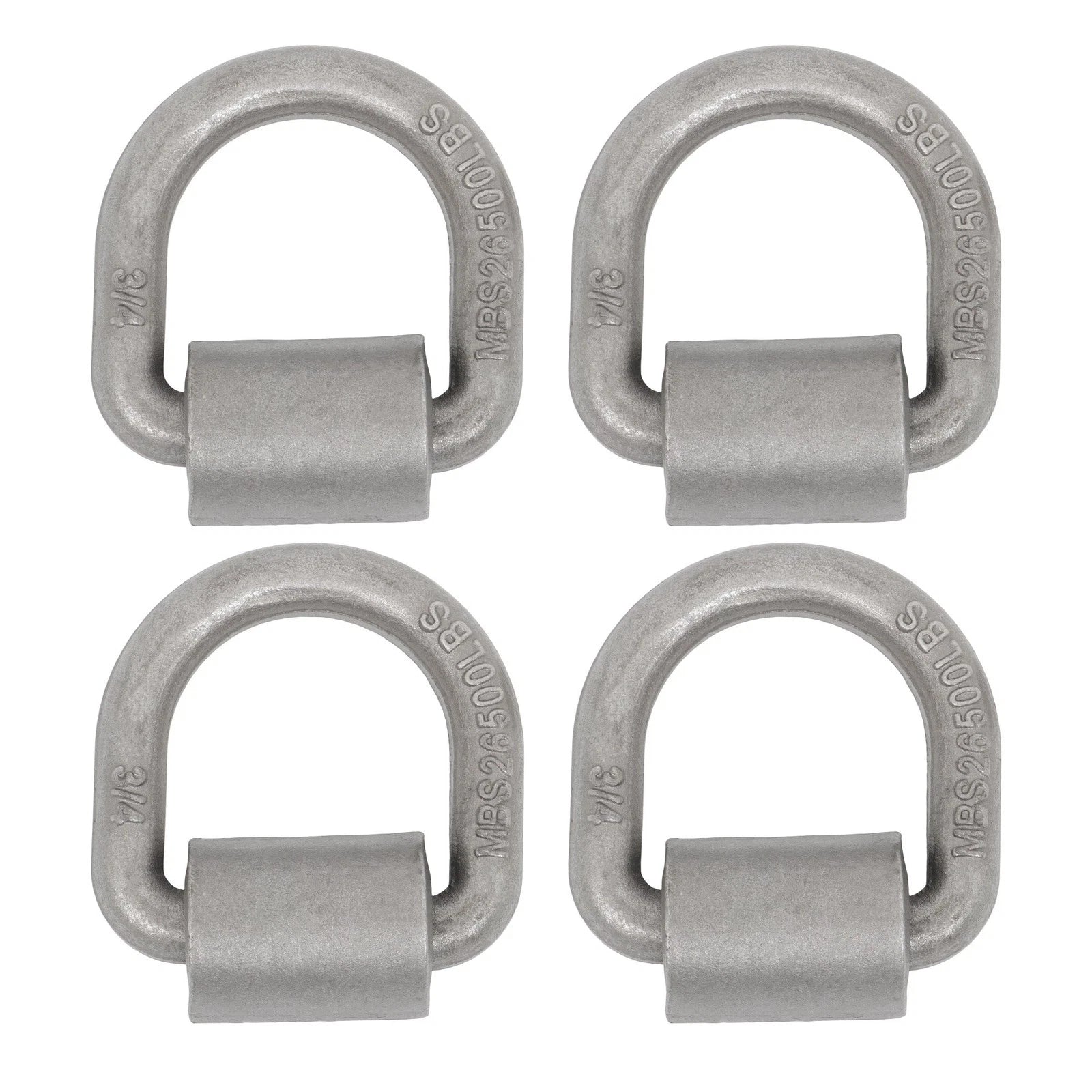 Set of 4 Weld-On Forged D Rings for Heavy Duty Applications