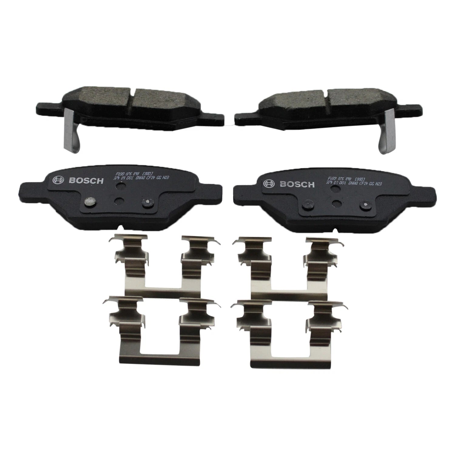 Set of 4 Bosch QuietCast Rear Ceramic Brake Pads for Cobalt HHR Malibu G5 G6 Aura Ion (2005–2010)