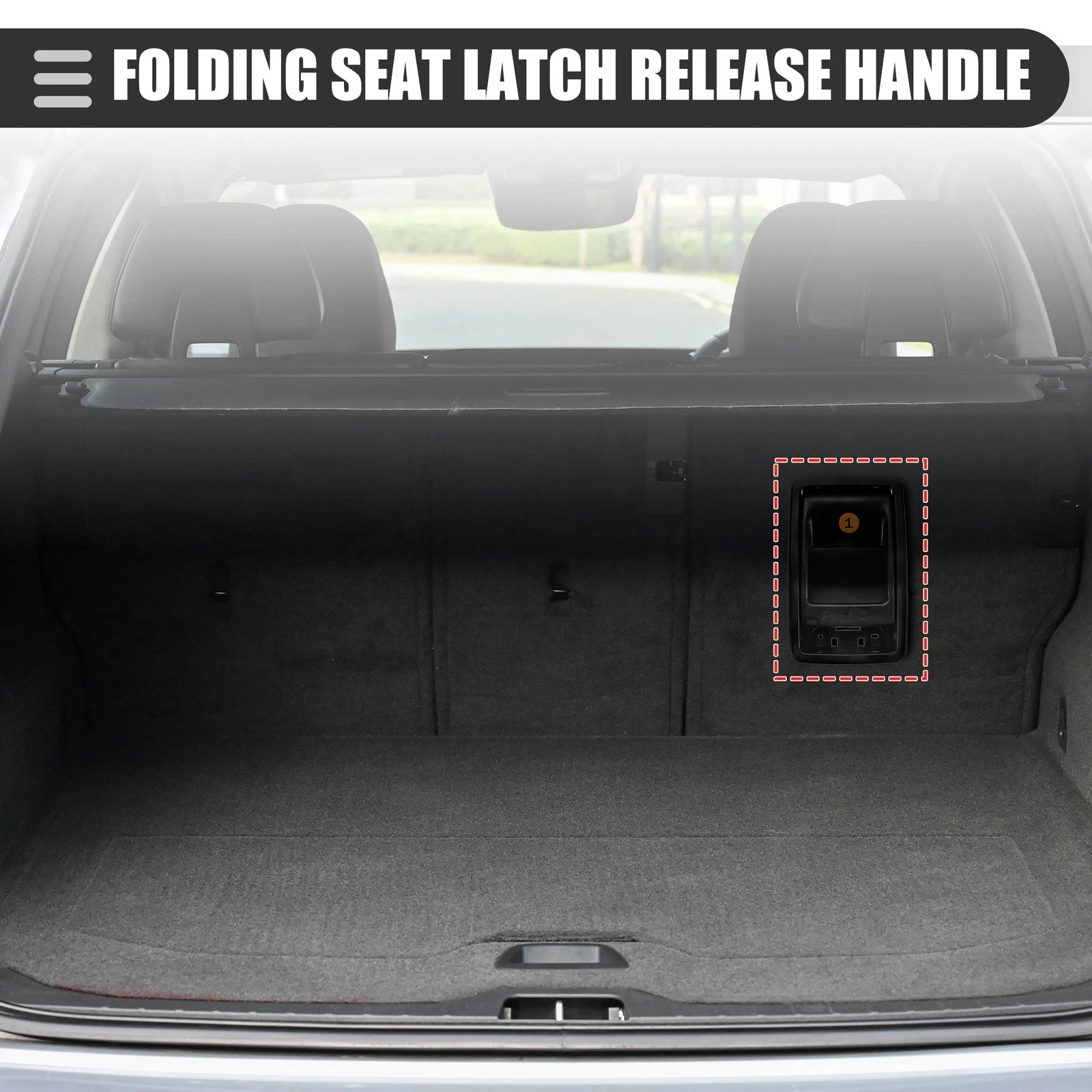 Seat Latch Release Handle for Toyota Sienna (2014–2018) No. 7290908011C0 Black