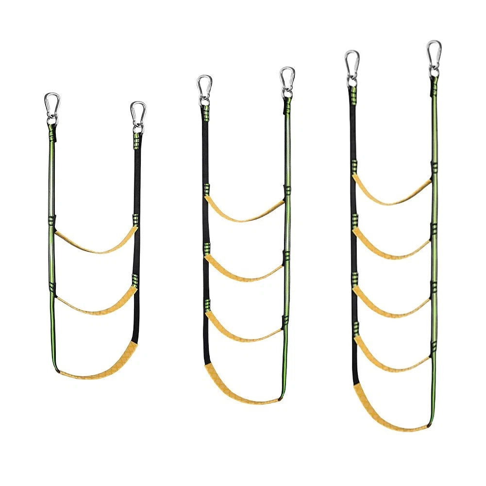 Foldable Marine Rope Ladder for Kayak Canoe Motorboat (Steel Hook Design)