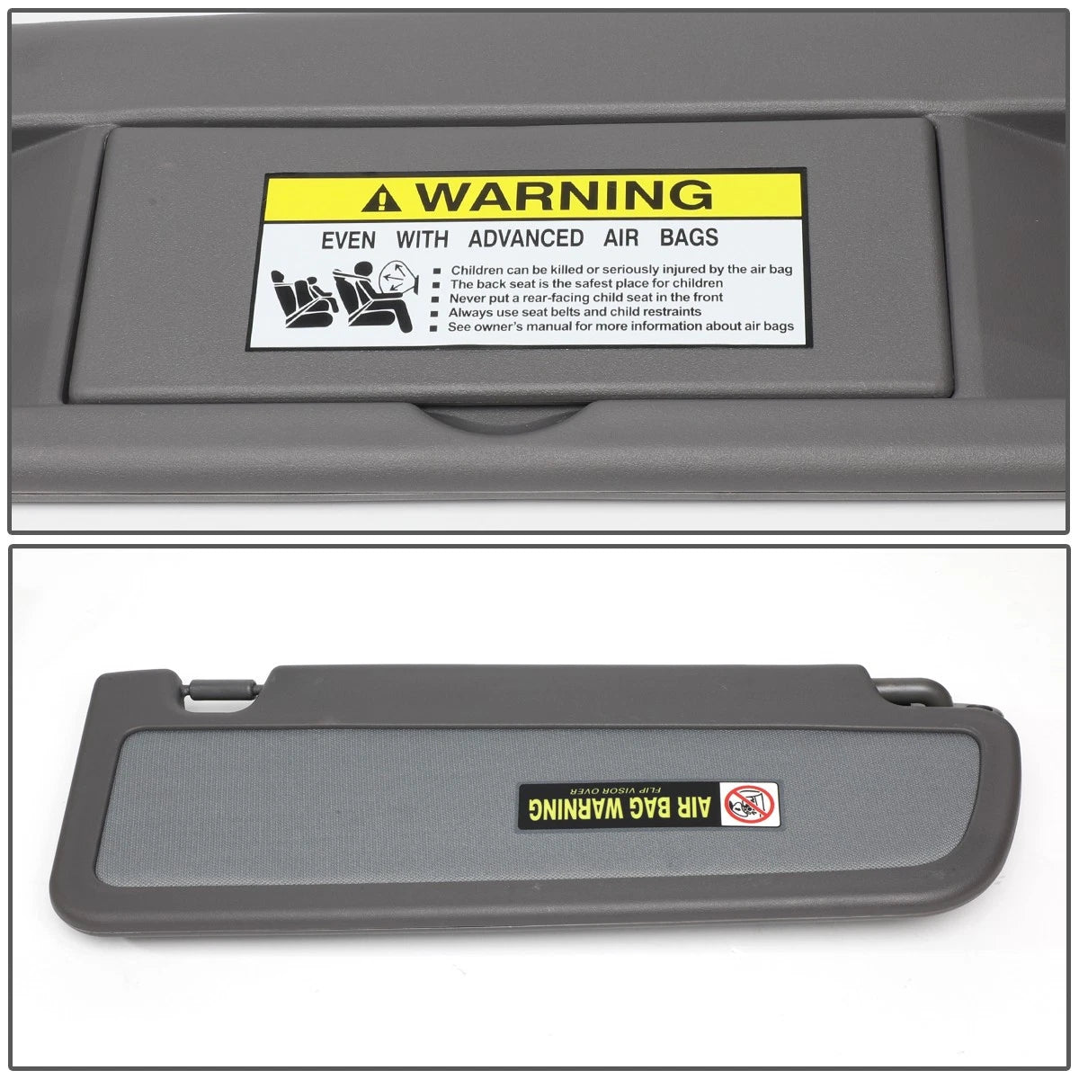 OE Style Left Driver Sun Visor for Honda Civic (2006–2011) Grey