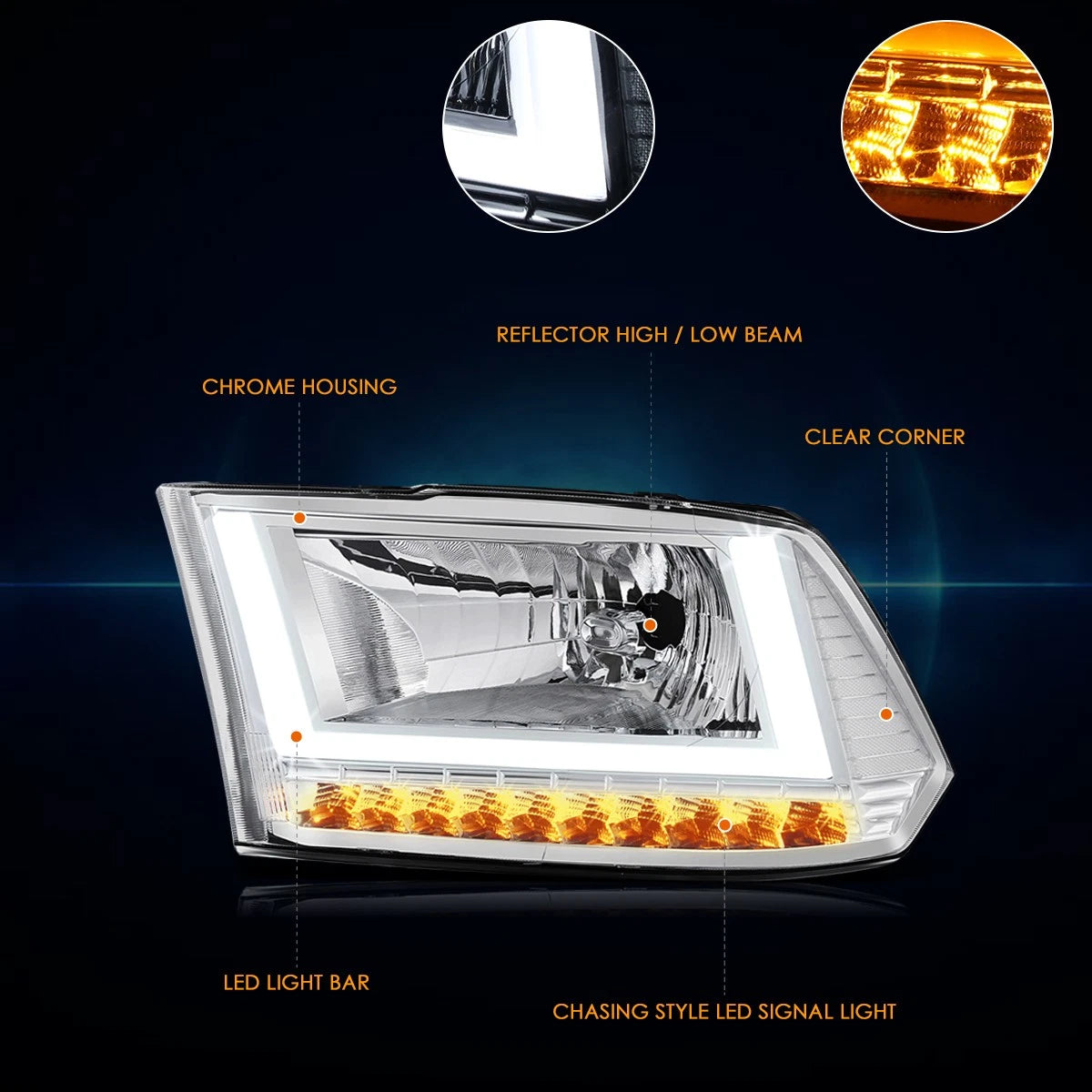 3D LED Tube Bar Tail Lights for Tacoma (2005–2015)