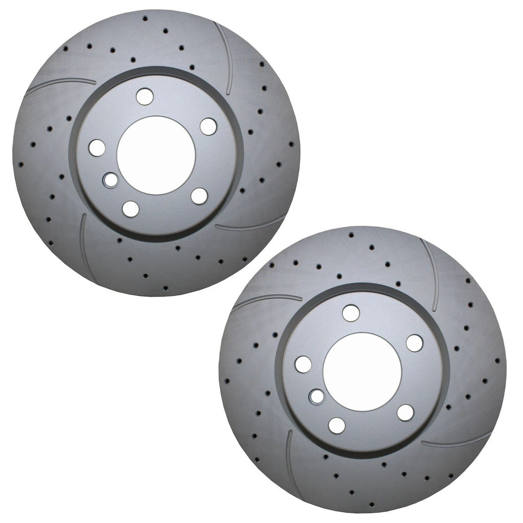 2X Front Drilled Coat 330mm Brake Rotors for BMW F22 F23 F30 F36