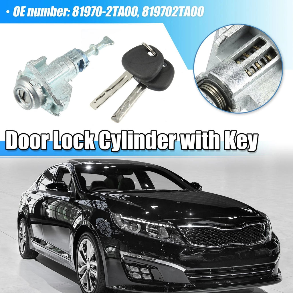 Door Lock Cylinder Kit with 2 Keys 819702TA00 for Kia Optima (2011–2018)
