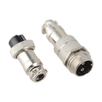 Set of 4 Silver Plated GX16 Aviation Connectors 2/3/4/5/6/7/8 Pin
