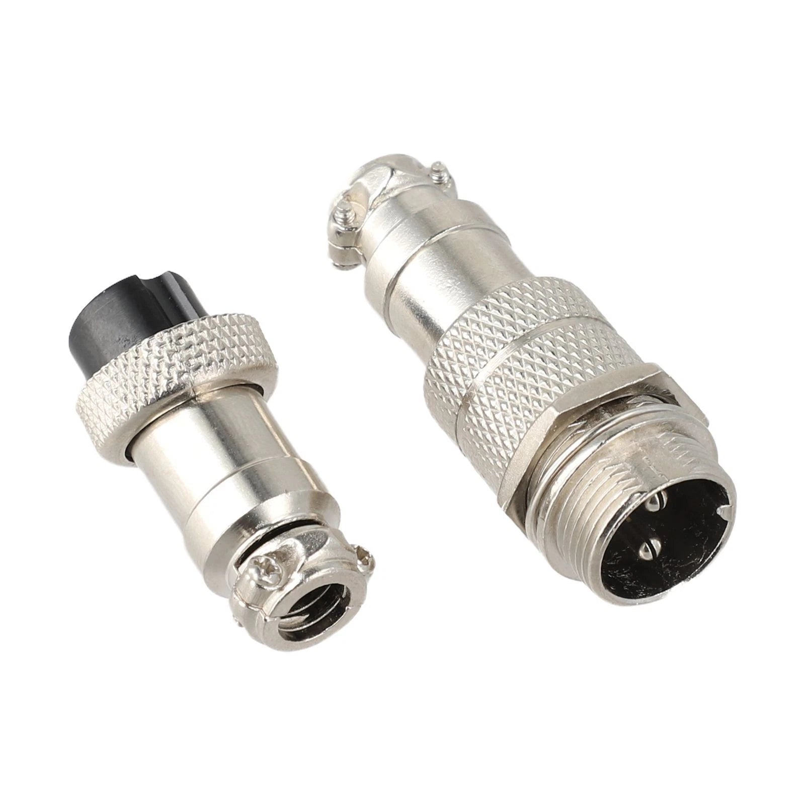 Set of 4 Silver Plated GX16 Aviation Connectors 2/3/4/5/6/7/8 Pin