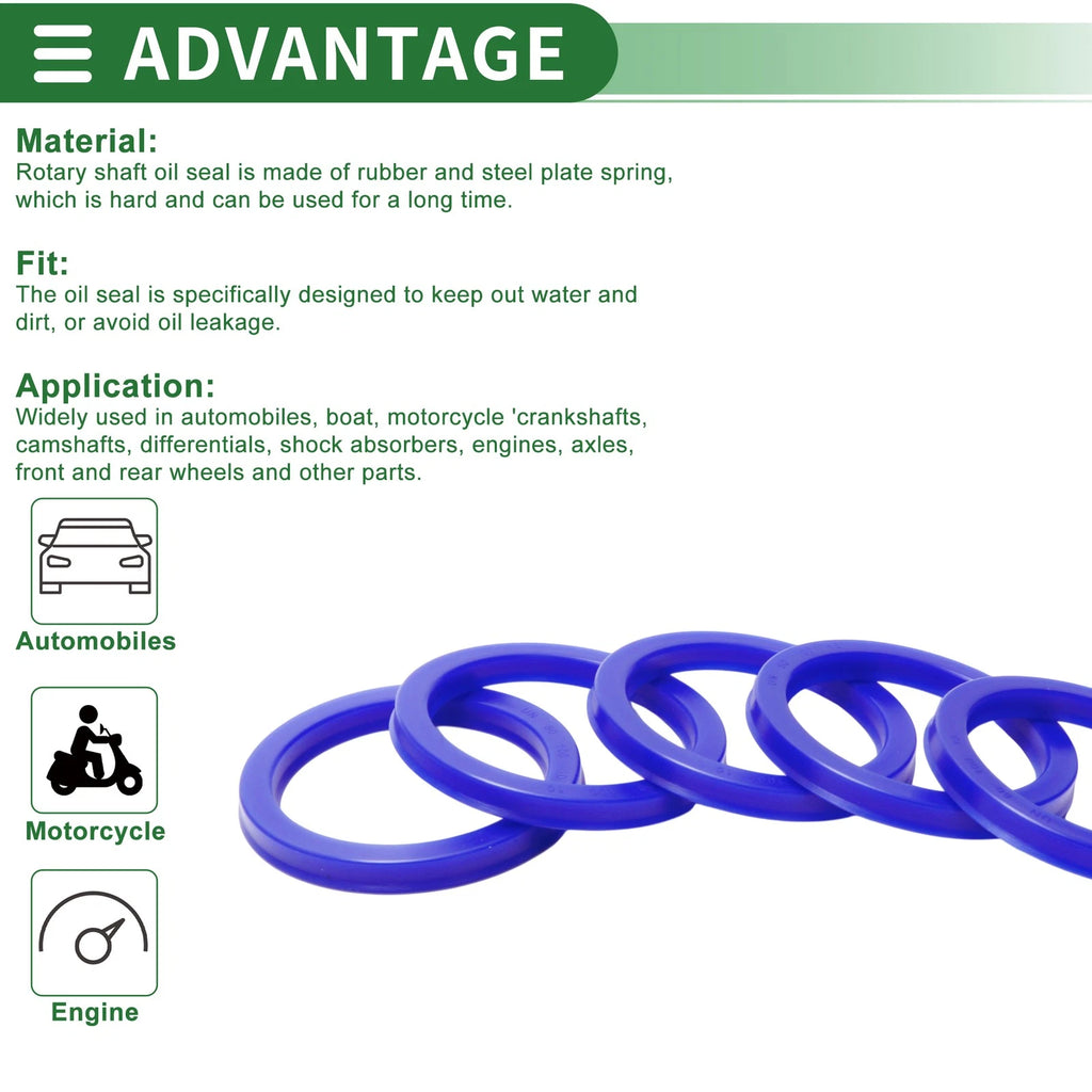 Oil Seal Ring for Various Models (80x100x10mm, Set of 5)