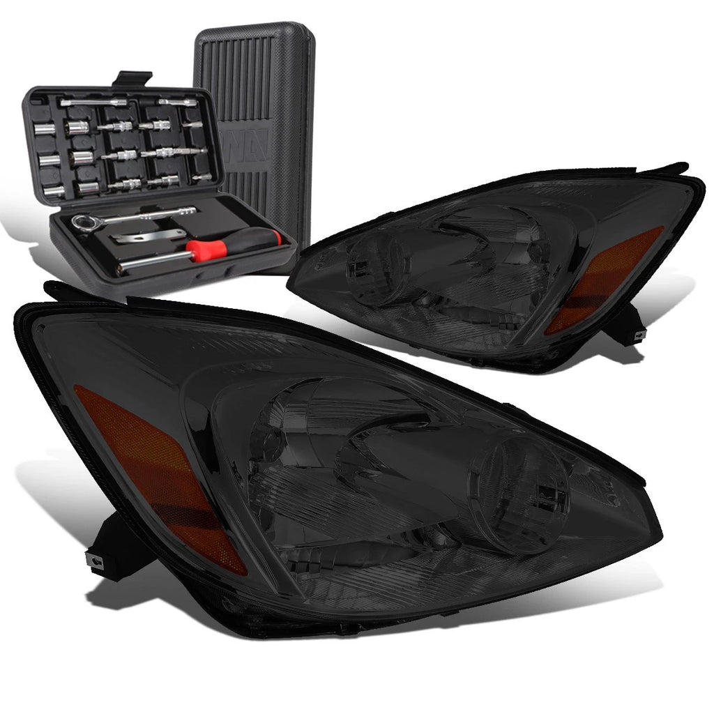 Pair of Smoked/Amber Side Headlights for Toyota Sienna (2004–2005)