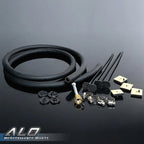 6 Row Aluminum Transmission Oil Cooler Kit for Universal Fit
