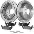 Rear Brake Disc Rotors and Pads Kit for Ford F-150 (2004–2023)