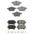 Akebono EURO Front & Rear Ceramic Disc Brake Pad Kit for Audi A4 (2002)