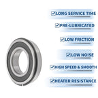 6209NR2RS Deep Groove Ball Bearing for Scooter Skateboard (45x85x19mm)